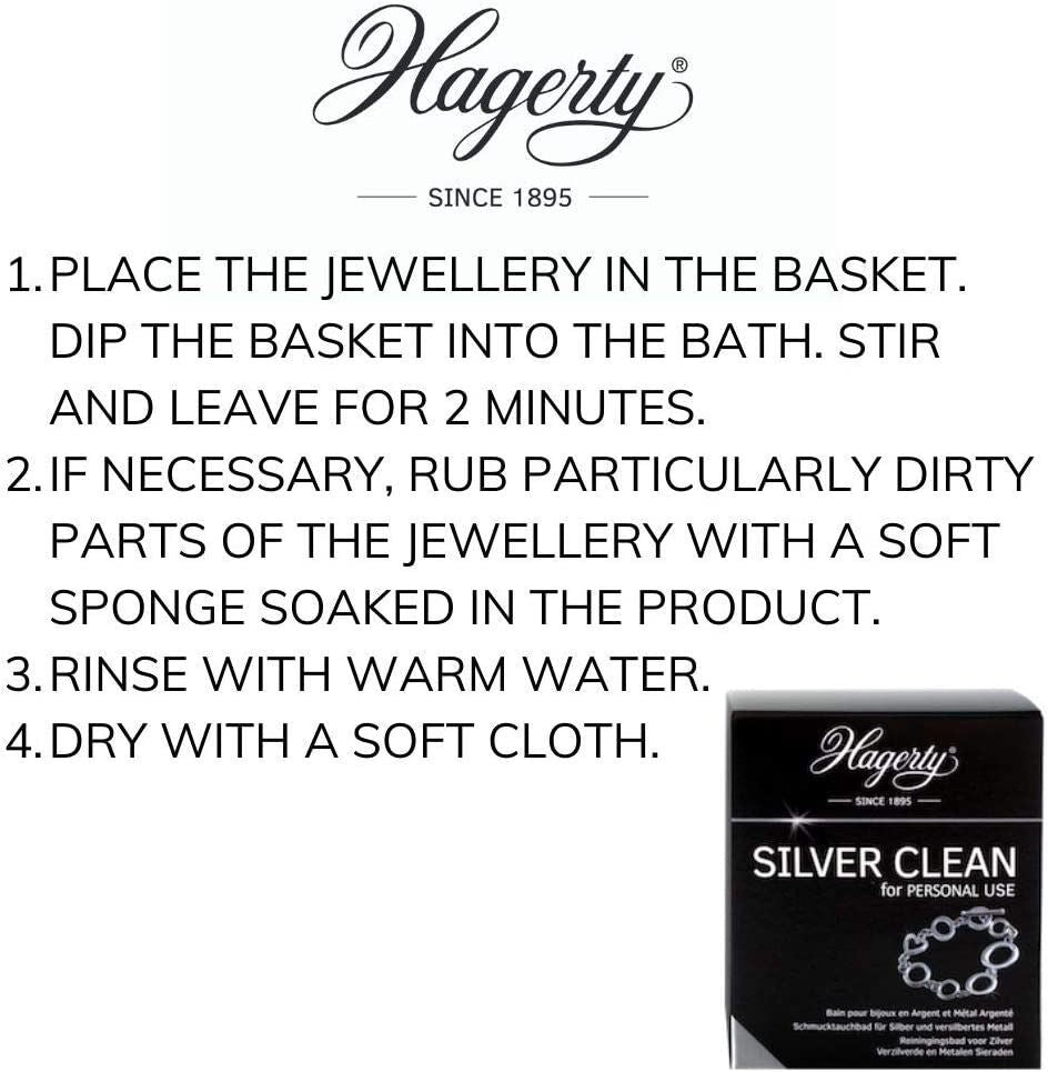 Hagerty Silver Clean Shines Jewellers Jewellery Cleaner Polish Dip Bath 925 999